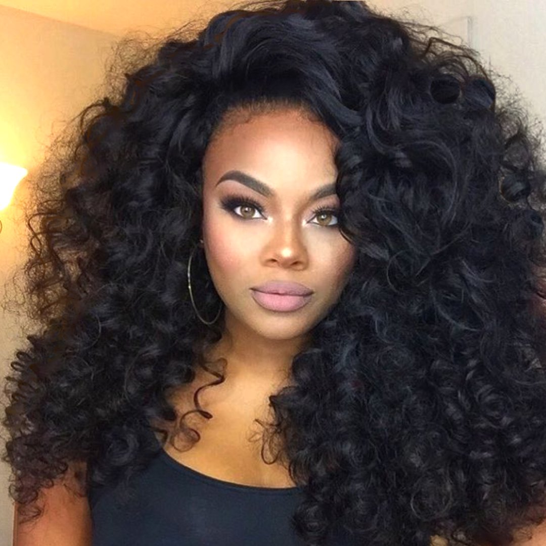 Elegant Ebony Deep Wave 10A Grade Transparent 13×4 Lace Front Wig 100% ...